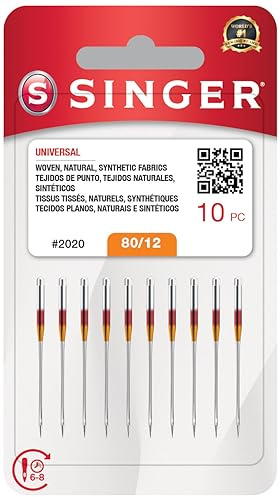 Singer 10-pack Universal 2020 symaskinsnålar, storlek 80/12