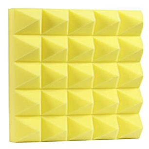 STCK Schallabsorber Akustikschaumstoff,noppenschaumstoff 50x50 Schalldämmung,hochdichtem für Home Learning,Tonstudio,Heimstudios(10 pcs Gelb) (Farbe : Yellow, Größe : 50cm/19.84in)