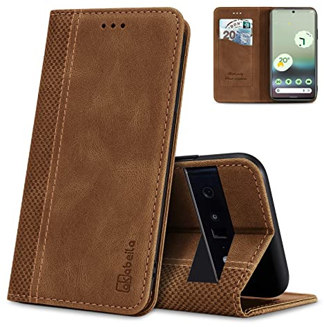 AKABEILA Hülle für Google Pixel 6A Handyhülle PU Leder Klapphülle Brieftasche Schutzhülle Case mit Kartenfach Standfunktion Magnetisch
