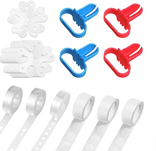SHULLIN Kit de tiras de decoración de arco de globos, 30 unidades, rollo de cinta de guirnalda de globos, nudo de globos para bricolaje guirnalda de globos y arco de globos de bricolaje
