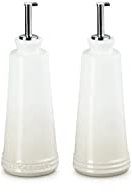 Le Creuset PG8042-10716 Signature Öl- und Essig-Set aus Steingut, je 284 ml, Baiser