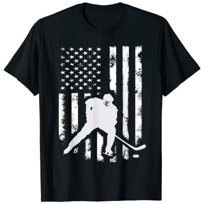 USA Flag Hockey Team Cool Player Equipment Apparel Men Women T-Shirt