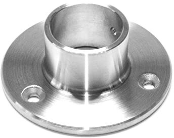 PRIOstahl Wandflansch Flansch Rohrflansch Bodenflansch Steckfitting Handlaufhalter x 1 Stück 33,7mm aus Edelstahl V2A für Rundrohr Rohr Geländer Treppengeländer zur Befestigung an Wand Boden