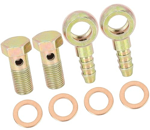 A ABSOPRO 2 Ensembles 10mm Diamètre Banjo Tuyau Barbillon Boulon Raccords Banjo Boulon Rondelle