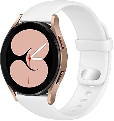 HdanMole Silikon-Sportarmband für Garmin Vivoactive 3 / Vivomove HR, 20 mm, kompatibel mit Samsung Galaxy 4, 40 mm, 44 mm, Galaxy Watch 3 41 mm, Active 2 40 mm, 44 mm, Weiß