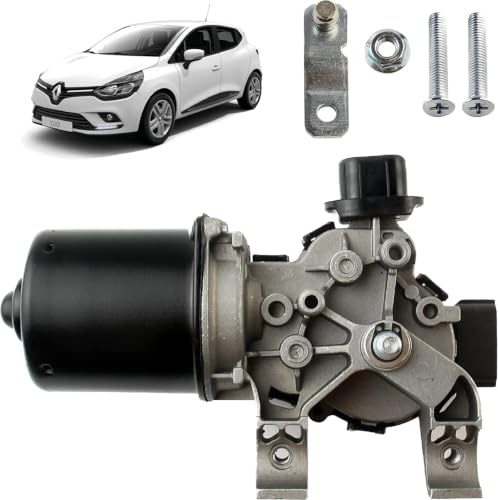 Moteur de Tringlerie d’Essuie Glace Avant avec Vis de Fixation compatible pour Renault Clio 4 Tous Modèles de 2012 à 2019 OEM : 28 8A 532 68R 288A53268R