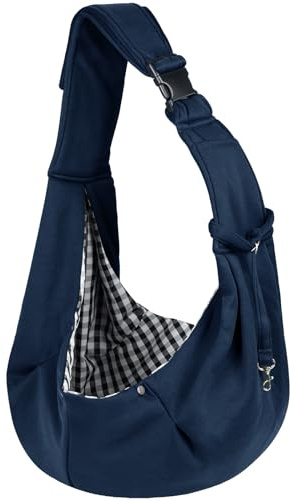Sarsumir Bandolera para Perro, Transportín para Perros Bolsa de Viaje para Mascotas Ajustable Bolso de Hombro para Perros Gatos Pequeño y Medianos, Azul