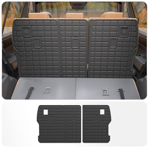 Thinzyou Kick Mats Compatible with 2024 2025 2026 Hyundai Santa Fe Back Seat Cover Protector TPE All Weather Backrest Mats 2024 Santa Fe Accessories (2024-2026,2nd Row Backrest Mat)