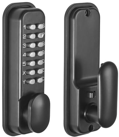 Matte Black Digital Lock with Mechanical Keypad