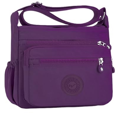 ModaZeal Multi Pocket Crossbody Bags for Women Nylon Messenger Handbags | Water-Resistant Lightweight Nylon, Multiple Pockets with Adjustable Strap, Ideal for Daily Use, Travel, Commute, Dog Walking