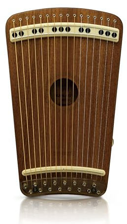 Guitar Harp | Hanago M28 [16 Strings but Playable 28 Notes] Single-Fret Fingerboard with Piano Array, Portable A4 Size, All Solid Wood(Mahogany)