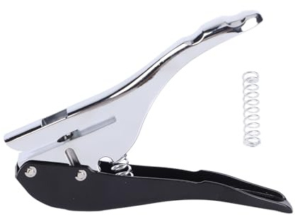 FLEXMAN 8mm Einlochstanzer, Rutschfester Stahl Lochstanzer Papier, Stanzer Rund, Präzise Positionierter Tragbarer Handlocher Zum Versiegeln von Streifen für Schule, Büro Oder Sogar auf Reisen
