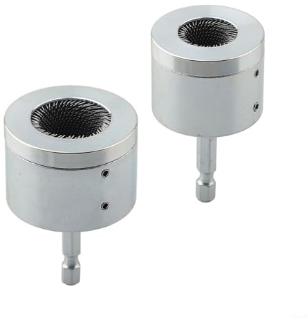 Besttoolifes Pipe Cleaner Set 15Mm 22Mm Metal Electric Drill Brush Copper Tube Cleaning Tool Industrial Deburring Rust Removal Polishing Automotive Manufacturing Machining(2PCS)