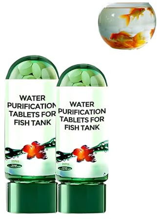 2025 New Portable Aqua Water Purification Tablets,powerful aquarium water purification tablets，Not harming fish，Remove suspended solids from the fish tank (Two bottles)