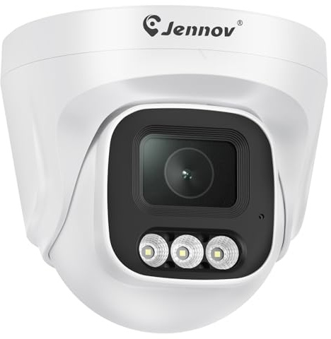 Jennov 5MP övervakningskamera för utomhusbruk, extra kamera, 120° vidvinkel