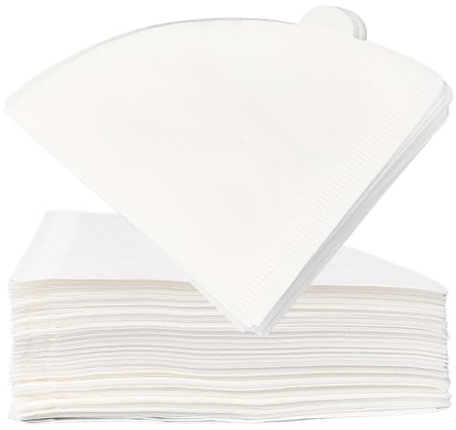 CREATCABIN 200 Filtre à Café Blanc Taille 02 cône Non Blanchi Jetable en Papier Naturel Non Blanchi sans Éclatement Fabriqué en Fibres de Bambou Naturelles pour Cafetière Filtre et Verseuse.