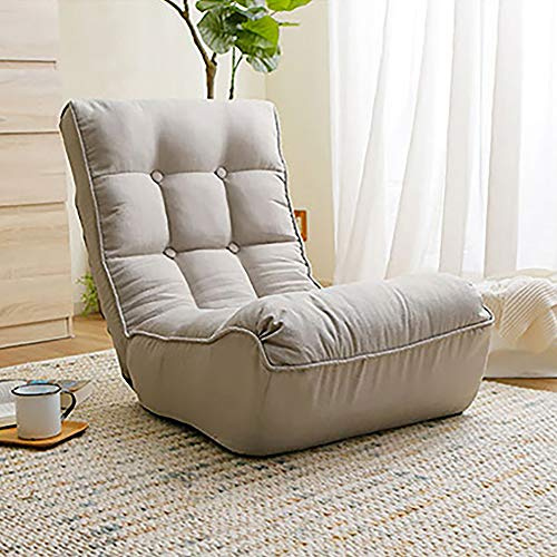 YICXIDLB Multi-Functional Daybed Lounger, Gray Metal-Frame Reclining Chair - 3-Angle Adjustable, Portable Tatami Sofa for Bedroom/Living Room