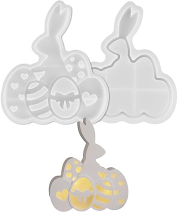 Stampi in silicone a tema pasquale, stampi per decorazioni natalizie, adatti per realizzare decorazioni uniche con sagome di uova e conigli
