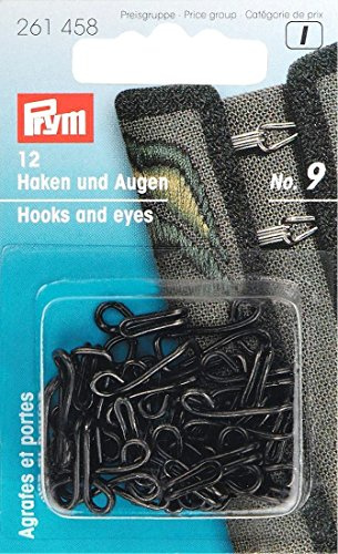 Prym 261458 Joppenhaken und Augen EIS 9 schwarz