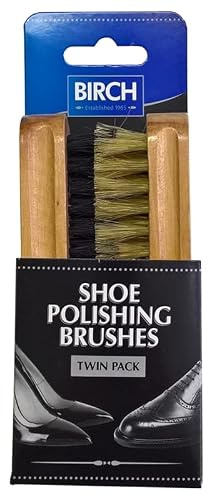 BIRCH TWIN PACK SHOE BRUSH MEDIUM SIZE