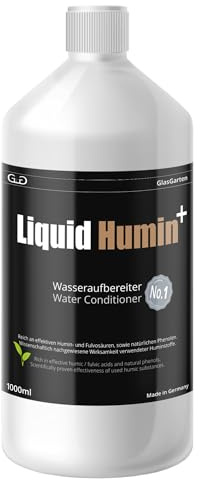 GlasGarten Liquid Humin+ | 1 L/ 1000ml – Huminstoffe in der Flasche. Verbesserung des Immunsystems der Tiere & Stabilisierung des pH-Werts - Schutz vor pH-Sturz