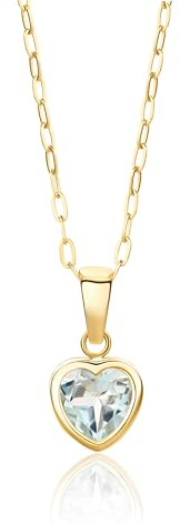 Miore MA9022N - Collar de oro amarillo de 9 quilates con topacio azul