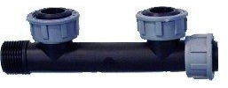 TAVLIT PP Swivel Multi-T-Verteiler 1 10 bar Verbinder Verschraubung 2-fach