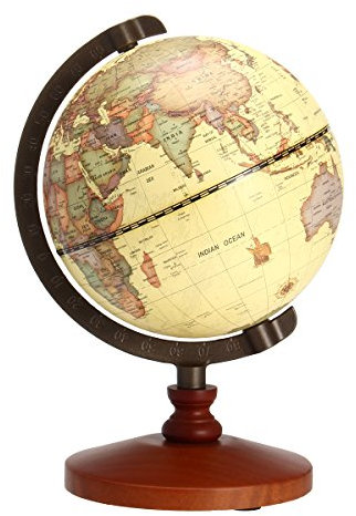 TuToy 5,5 Vintage Desktop Tisch rotierend Erde Welt Karte Globus antike Geographie Home Decor Geschenk