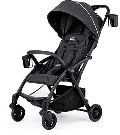 Chicco Presto Self-Folding, Compact Stroller with Canopy, Lightweight Aluminum Frame Umbrella Stroller, for Babies and Toddlers up to 50 lbs., Graphite/Grey