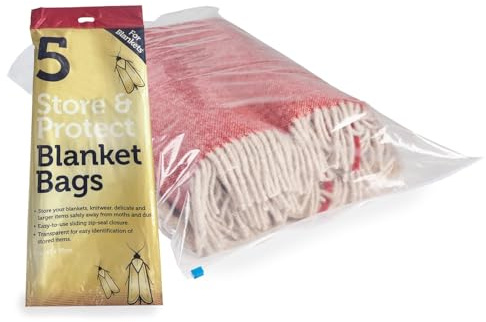 5 Extra Large Store & Protect Zip Seal Blanket Storage Bags – Protect Items From Moths & Dust