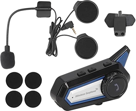 BT31 Motorcykel Bluetooth Hjälm Headset Trådlöst Handsfree Stereo Vattentätt Brusreducerande Headset med Ficklampa