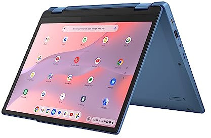 Lenovo IdeaPad Flex 3 Chromebook 12.2 Inch WUXGA Laptop (Intel N100, Integrated Intel UHD Graphics, 4GB RAM, 64GB SSD, ChromeOS) - Abyss Blue