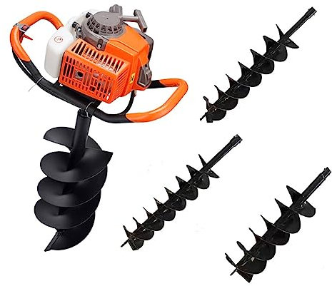 ZUMAHA 5200w Trivella per Fori A Trivella, Set di Trivelle A Benzina per Terra, Trivella per Terra A Benzina per Impieghi Gravosi, per Scavo di Terra/Perforazione E Scavo di Buche