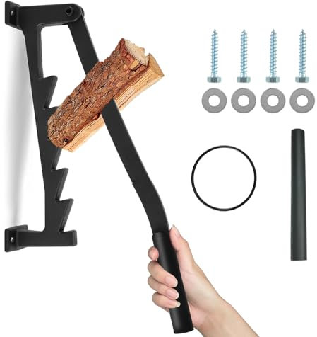 PEESHON Spaccalegna A Parete,Spaccalegna per Montaggio A Parete,Spaccalegna Manuale Portatile,Spaccalegna Manuale A Leva Da Parete Per La Casa E Il Campeggio All'aperto