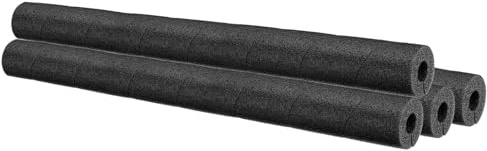 PATIKIL Pipe Insulation Foam Tube, 4Pcs 25 Lx1 IDx0.75 T No Adhesive Pole Wrap Pipe Cover Pool Noodles Multi-Purpose Soft Foam Tubing for Handle Outdoor Swimming Pool, Water Pipes, Black