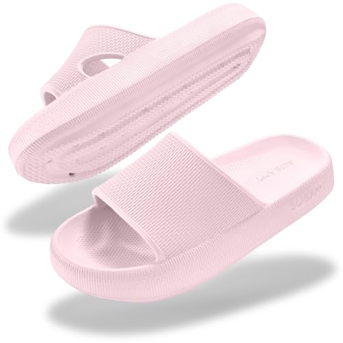 SCHLAPPY™ Chaussons de bain originaux pour homme et femme, 100 % sans plastique, imperméables et antidérapants, Rose, 38/39 EU