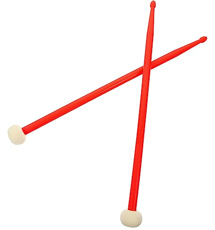 Baquetas de Doble Punta 1 Par, para Percusión Rojas