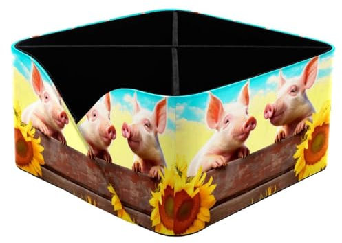 Schreibtisch-Organizer, Stifthalter für den Schreibtisch, lustige Schwein-Sonnenblumen, Büro-Schreibtischzubehör, Schreibtischzubehör, Kunstbedarf, Aufbewahrungsbox für Büro, Zuhause