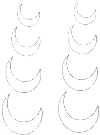 MUSISALY 8stücke Teiliges Moon-Shaped Dream Catcher DIY Robuste Eisenringe in Vielseitig Für Wanddekoration Taschenanhänger Traumfänger Basteln Kreative Handwerksdeko