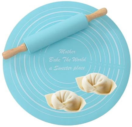 Tappetino da forno professionale in silicone per pasta Mattarello regolabile Mattarello Tappetino da forno per fondente Set di mattarello in silicone Set di mattarello per pasta da forno per