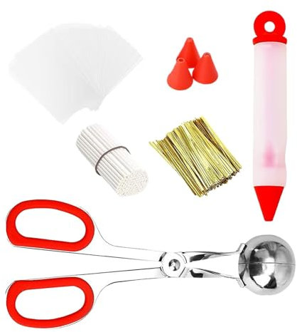Genérico Cake Pop Maker Kit, Reusable Lollipop Maker Sets, Cake Pop Sticks and Bags Kit, Funny Cake Pop Kit for Lollipops, Candies, Chocolates, Cookies, 6.89x3.15x1.38 Inches