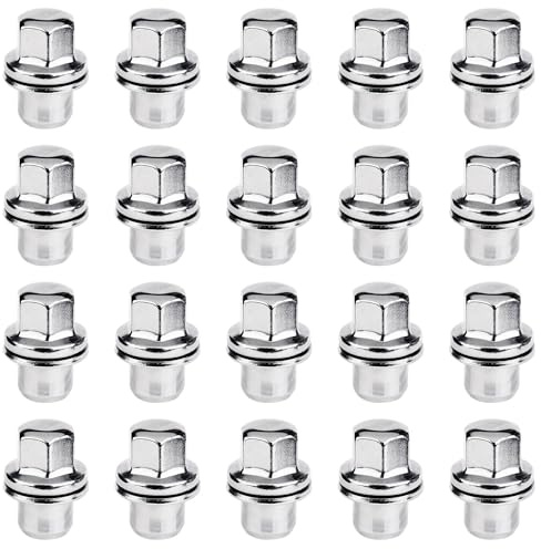 Bohaner 20 dadi ruota LR068126 RRD500290 anteriori e posteriori - Bulloni ruota in acciaio inossidabile per Land Rover Discovery IV, Range Rover III Sport L320 - Argento