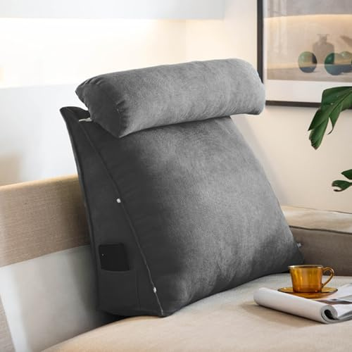 RobustWeg Almohada Lectura para El Respaldo Cama,Almohada De Lectura Triangular,Respaldo En Forma De CuñA,Ligero Y Transpirable,Apto para Leer Libros Y Ver La TelevisióN