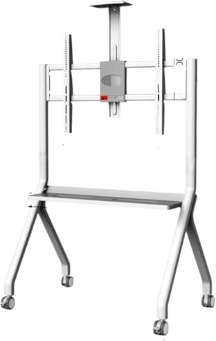 BOGAZY Soporte para TV Soporte Rodante para TV Móvil con Ruedas para Televisores con Pantalla LED LCD De 55-100 Pulgadas, Carrito para TV Ajustable En Altura con Estante Soporte TV(White)