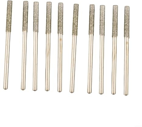 Brocas de perforación para joyería, 10 unidades, 0, 8, 2, 5 mm con 2 vástagos de 35 mm para vidrio y piedra (10 unidades de 2.0 mm)