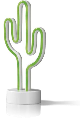 LED-Deko Kaktusleuchte in Neon-Optik Kaktus Dekolampe Grün Dekoleuchte Batteriebetrieben Neonlicht Beleuchtung