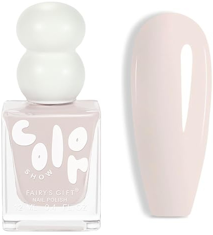 Nude Nail Polish - 12ml Quick Dry Nail Polish Nude - Neutral Glossy Finish Air Dry Oil-Base Nail Varnish - Light Pink Nail Varnish Natural Color Breathable Nail Art for Girls Women