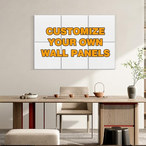 Custom Art Acoustic Panels, Customized Soundproof Wall Panels, Personalized Acoustic Absorbing Panel Wall Art for Office Living Room Home Decor (24 X 24, 4PCS)