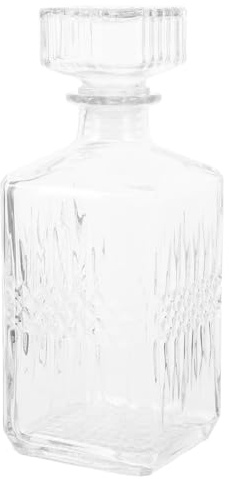 NOLITOY Carafe à Vin avec Couvercle pour Whisky Récipient Verre pour Vin Rouge et Huile Design Transparent