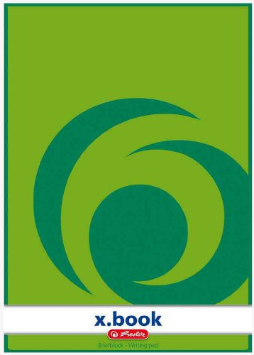 herlitz Briefblock x.book, A4, ungelocht, 50 Blatt, blanko VE=5